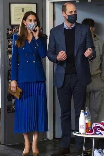 Kate Middleton et le prince William lors d'une visite au Scottish Violence Reduction Unit à Prestonpans, en Ecosse, le 24 mai 2021