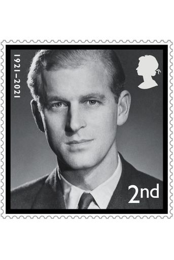 Le premier des quatre timbres commémoratifs du prince Philip édités par le Royal Mail