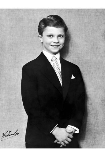 Le prince Carl Gustaf de Suède, le 22 avril 1957. Photo pour ses 11 ans 