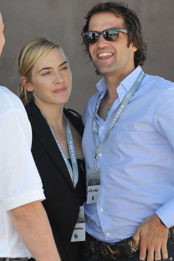 Kate Winslet et Abel Smith lors d'un événement Virgin Galactic au Nouveau Mexique en octobre 2011
