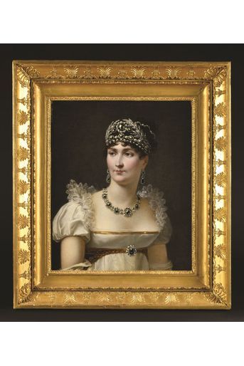 Portrait de l'impératrice Joséphine parée du diadème du Sacre orné de diamants et d’émeraudes, par Jean-Baptiste Regnault, en vente chez Osenat le 5 mai 2021