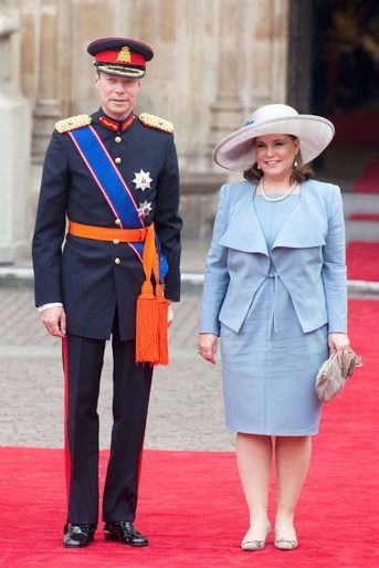 Le grand-duc Henri de Luxembourg et la grande-duchesse Maria Teresa au mariage du prince William et de Kate Middleton, le 29 avril 2011