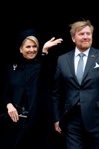 La reine Maxima et le roi Willem-Alexander des Pays-Bas à Amsterdam, le 4 mai 2021
