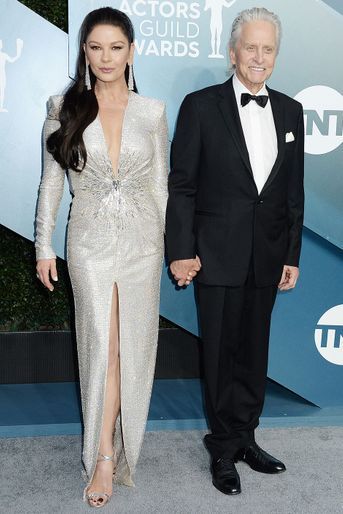 Catherine Zeta-Jones et Michael Douglas aux Screen Actor Guild Awards à Los Angeles en janvier 2020