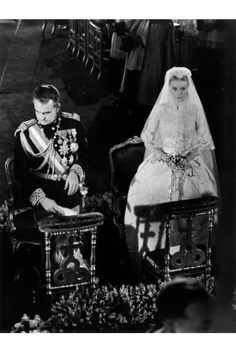 Mariage religieux de Grace Kelly et du prince Rainier III de Monaco, le 19 avril 1956