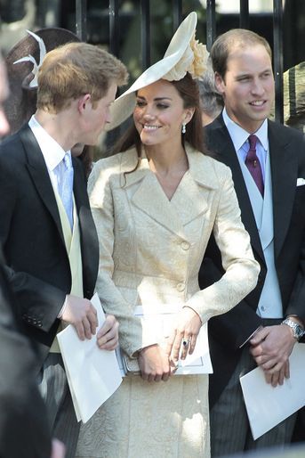 Harry, Kate et William au mariage de Zara Phillips et Mike Tindall en juillet 2011