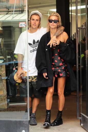 Justin Bieber et Hailey Baldwin à New York en juillet 2018