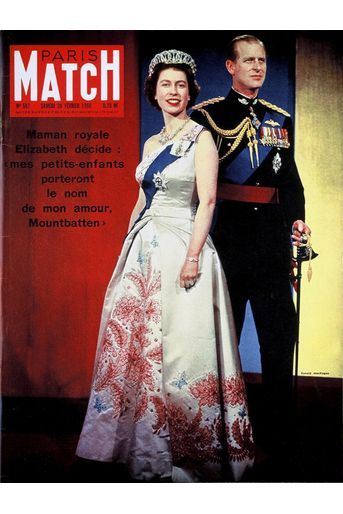 Le prince Philip et la reine Elizabeth II, en couverture du Paris Match n°567 du 20 février 1960.