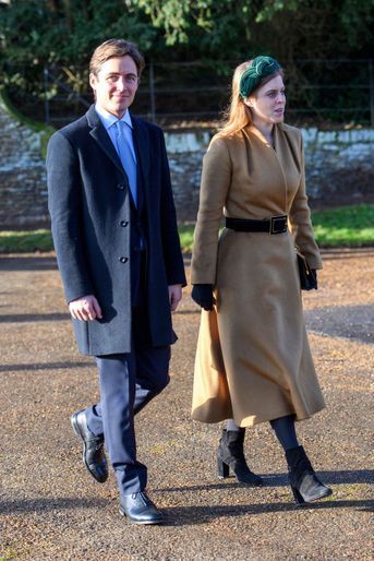 La princesse Beatrice d&#039;York et son mari Edoardo Mapelli-Mozzi, le 25 décembre 2019