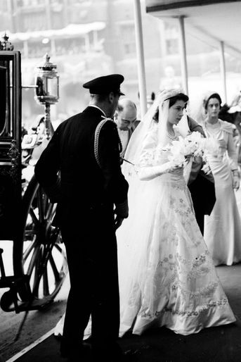 La princesse Elizabeth, le jour de son mariage, à Londres le 20 novembre 1947