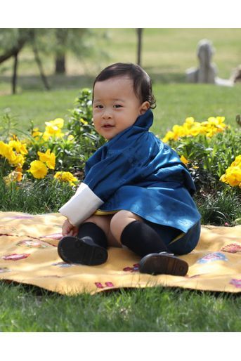 Le prince Jigme Ugyen du Bhoutan. Détail d'une photo diffusée pour son 1er anniversaire, le 19 mars 2021