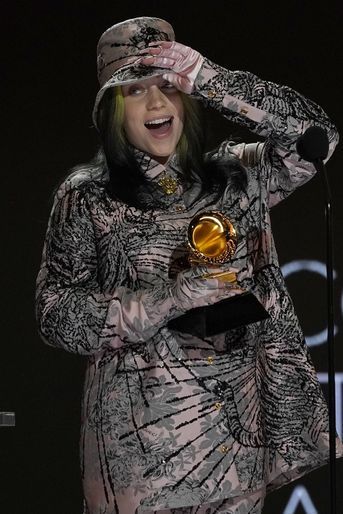 Billie Eilish aux Grammy Awards à Los Angeles le 14 mars 2021