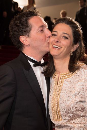 Guillaume Gallienne (meilleur film, meilleur premier film, meilleur acteur et meilleure adaptation pour «Les garçons et Guillaume, à table !») avec son épouse Amandine aux César 2014