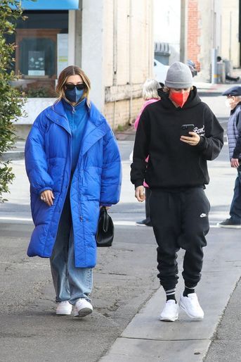 Hailey et Justin Bieber à Los Angeles le 14 mars 2021