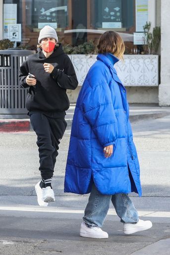 Justin et Hailey Bieber à Los Angeles le 14 mars 2021