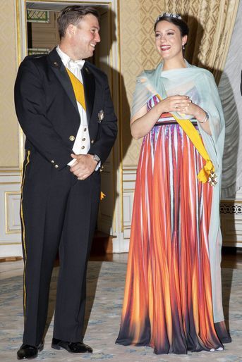 La princesse Alexandra de Luxembourg, avec son petit frère le prince Sébastien, le 23 juin 2018 