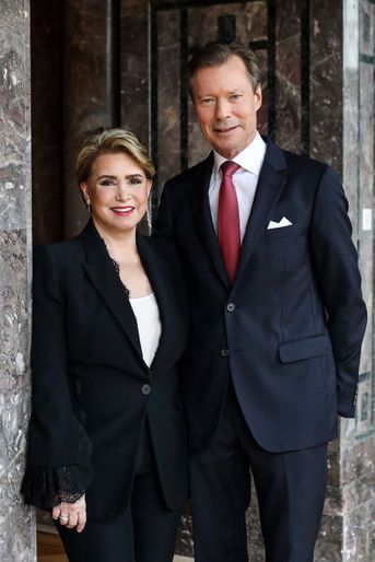 La grande-duchesse Maria Teresa et le grand-duc Henri de Luxembourg. Portrait réalisé pour leurs 40 ans de mariage, le 14 février 2021