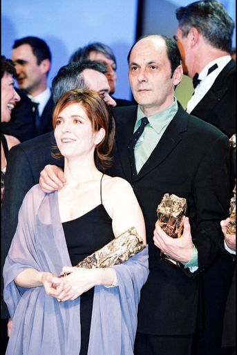 Jean-Pierre Bacri et Agnès Jaoui, César du meilleur scénario original ou adaptation pour « Le Goût des autres », en février 2001.