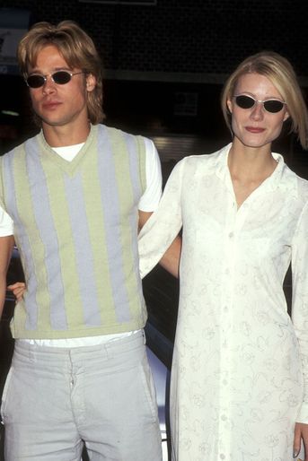 Brad Pitt et Gwyneth Paltrow à la première du film «Le porteur de cercueil» à New York en avril 1996