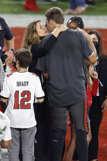 Gisele Bündchen et Tom Brady après la victoire de Tom Brady et les Buccaneers de Tampa Bay au Super Bowl le 7 février 2021