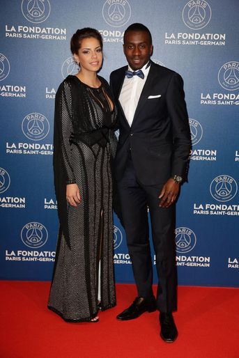 Isabelle et Blaise Matuidi lors du gala annuel de la Fondation PSG à Paris en mars 2016