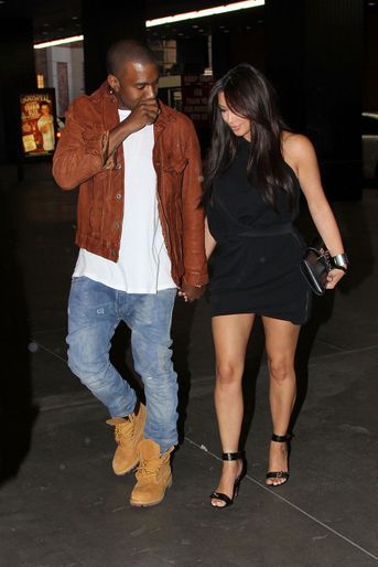 Kanye West et Kim Kardashian à New York en avril 2012