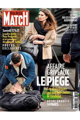 Affaire Griveaux, le piège : la police arrête Piotr Pavlenski et sa compagne Alexandra de Taddeo - Paris Match n°3694, 20 février 2020