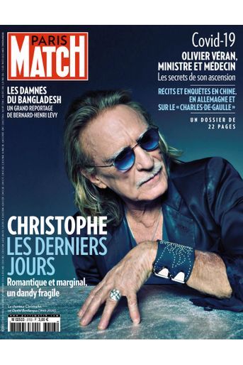 Christophe, les derniers jours : romantique et marginal, un dandy fragile. - Paris Match n°3703, 23 avril 2020
