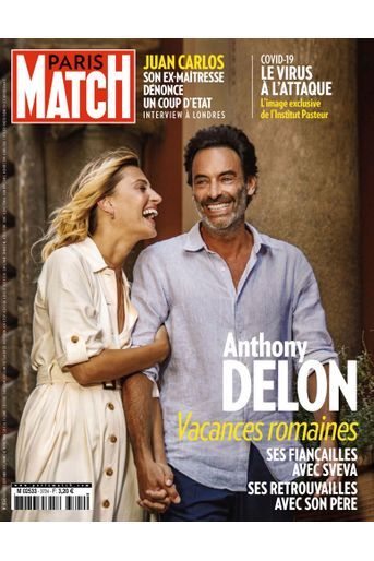 Anthony Delon, vacances romaines : ses fiançailles avec Sveva, ses retrouvailles avec son père - Paris Match n°3724, 17 septembre 2020