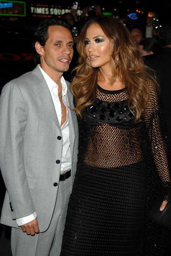 Marc Anthony et Jennifer Lopez lors d&#039;une soirée à New York en mars 2007. Le couple a commencé à se fréquenter en 2004, s&#039;est marié la même année, et a rompu en 2011. Le divorce a été officialisé en 2014.