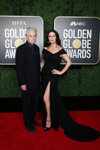 Michael Douglas et Catherine Zeta-Jones lors de la soirée des Golden Globes le 28 février 2021