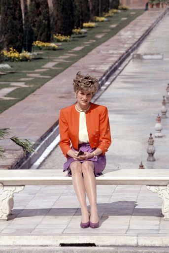 Lady Diana au Taj Mahal à Agra en Inde, le 11 février 1992