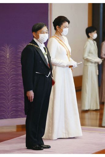 L&#039;empereur Naruhito du Japon et l&#039;impératrice Masako à Tokyo, le 1er janvier 2021