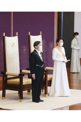 L&#039;empereur Naruhito du Japon et l&#039;impératrice Masako à Tokyo, le 1er janvier 2021