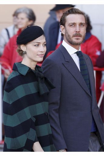 Beatrice Borromeo (en Dior) et Pierre Casiraghi lors de la fête nationale de Monaco en novembre 2019