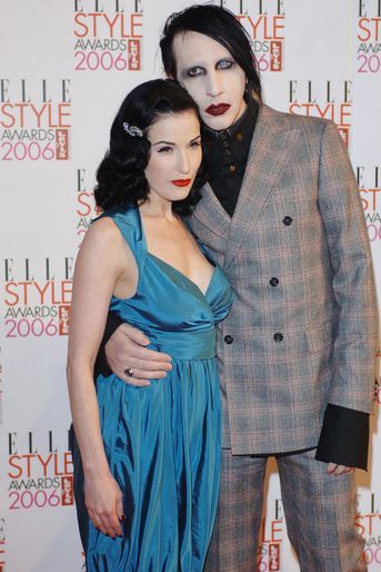 Dita Von Teese et Marilyn Manson aux ELLE Style Awards à Londres en février 2006
