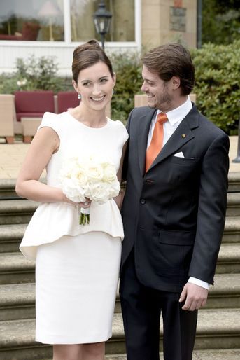 Claire Lademacher et le prince Félix de Luxembourg le 17 septembre 2013, jour de leur mariage civil