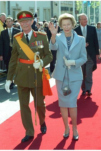 L&#039;ex-grand-duc Jean et l&#039;ex-grande-duchesse Joséphine-Charlotte de Luxembourg, à Luxembourg le 7 octobre 2020