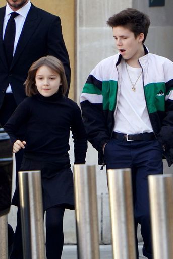 Harper et Cruz Beckham en février 2019