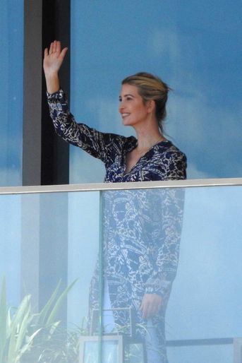 Ivanka Trump sur la terrasse de son appartement à Miami, le 12 février 2021.