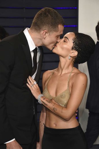 Karl Glusman et Zoë Kravitz à l'after-party des Oscars à Los Angeles en février 2019