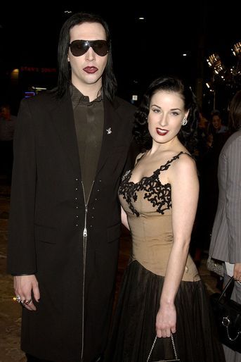 Marilyn Manson et Dita Von Teese à la première du film «From Hell» à Los Angeles en octobre 2001