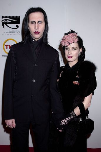Marilyn Manson et Dita Von Teese à l&#039;Annual American Cinematheque Award Show à Los Angeles en octobre 2001