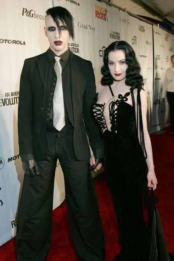 Marilyn Manson et Dita Von Teese aux Fashion Rocks à New York en septembre 2004