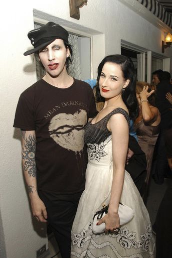 Marilyn Manson et Dita Von Teese lors d&#039;un événement au Chateau Marmont à Los Angeles en août 2006