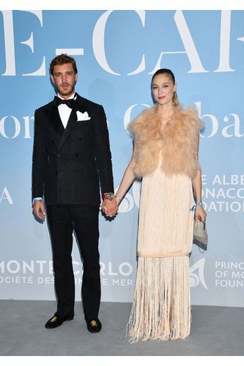 Pierre Casiraghi et Beatrice Borromeo lors du Monte-Caro Gala for the Global Ocean à Monaco en septembre 2018