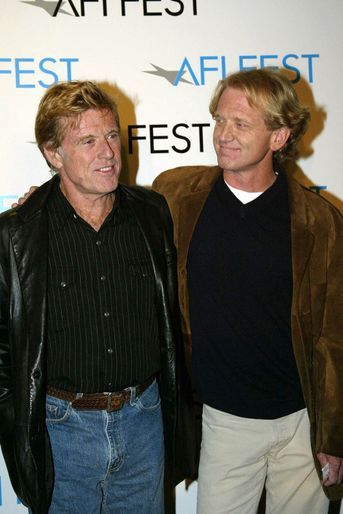 Robert et James Redford à l'AFI Film Festival pour la projection du film «Spin» à Hollywood en 2003