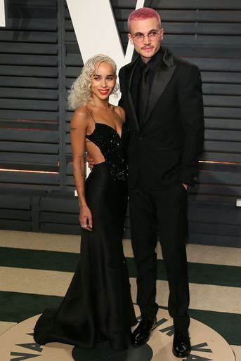 Zoë Kravitz et Karl Glusman à l'after-party des Oscars à Los Angeles en février 2017