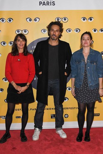 Bérénice Béjo (marraine de l&#039;événement cette année), Vincent Elbaz et Marie Gillain pour la présentation du film «Mystère» lors de la 16e édition de Mon Premier Festival au Forum des Images à Paris le 21 octobre 2020