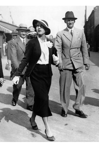 La princesse Ingrid et son mari le prince héritier Frederik de Danemark, le 6 août 1935